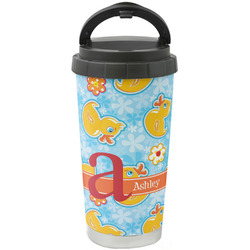 Rubber Duckies & Flowers Stainless Steel Coffee Tumbler (Personalized)