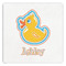 Rubber Duckies & Flowers Paper Dinner Napkin - Front View