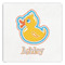 Rubber Duckies & Flowers Paper Dinner Napkins (Personalized)