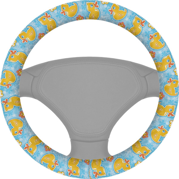 Custom Rubber Duckies & Flowers Steering Wheel Cover