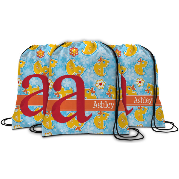 Rubber Duckies & Flowers String Backpack - MAIN