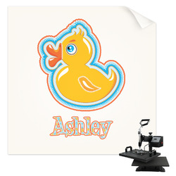Rubber Duckies & Flowers Sublimation Transfer - Shirt Back / Men (Personalized)