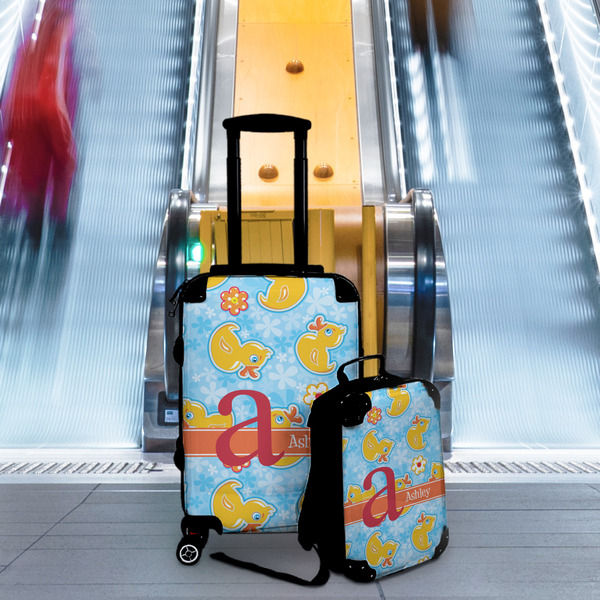 Rubber Duckies & Flowers Suitcase Set 4 - IN CONTEXT