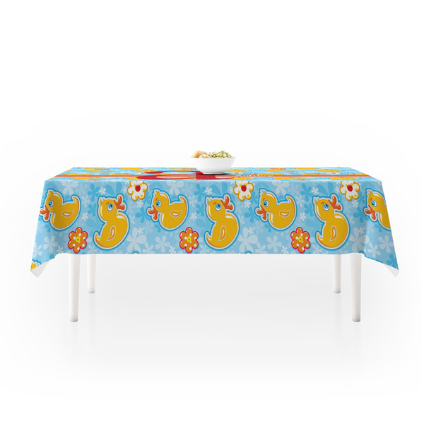 Rubber Duckies & Flowers Tablecloths (58"x102") - MAIN