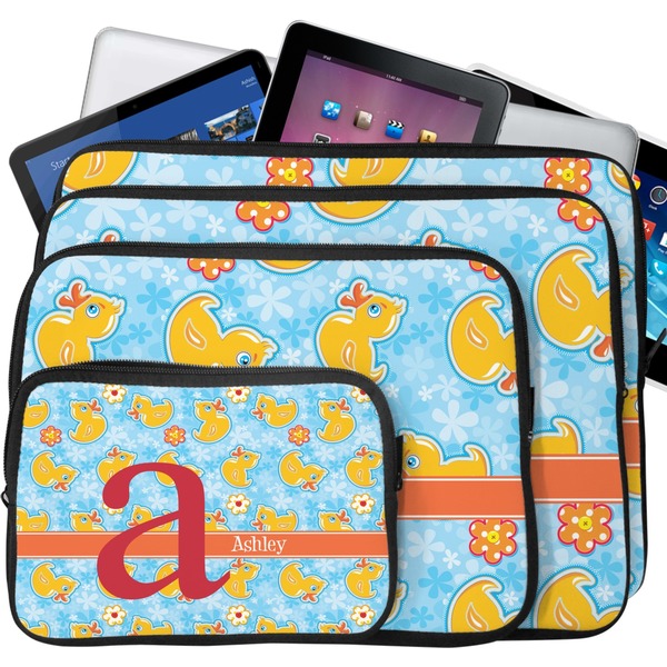 Rubber Duckies & Flowers Tablet & Laptop Case Sizes