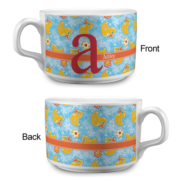 Rubber Duckies & Flowers Tea Cup - Single Apvl