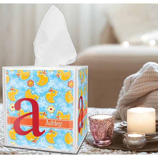 Rubber Duckies & Flowers Tissue Box - LIFESTYLE
