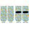 Rubber Duckies & Flowers Toddler Ankle Socks - Double Pair - Front and Back - Apvl