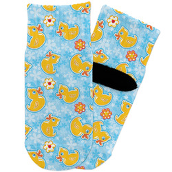 Rubber Duckies & Flowers Toddler Ankle Socks