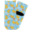 Rubber Duckies & Flowers Toddler Ankle Socks - Single Pair - Front and Back