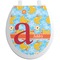 Rubber Duckies & Flowers Toilet Seat Decal (Personalized)