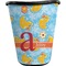 Rubber Duckies & Flowers Waste Basket - Single Sided (Black) (Personalized)
