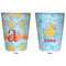 Rubber Duckies & Flowers Trash Can White - Front and Back - Apvl