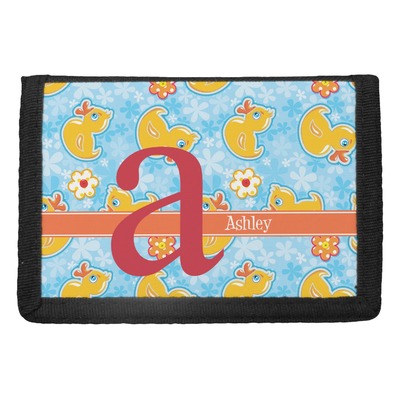 Rubber Duckies & Flowers Trifold Wallet (Personalized)