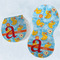 Rubber Duckies & Flowers Burp Pads - Velour - Set of 2 w/ Name and Initial