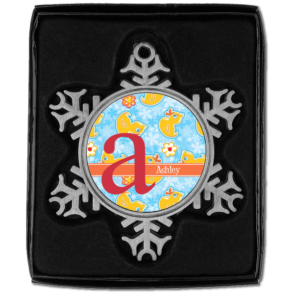 Rubber Duckies & Flowers Vintage Snowflake - In box