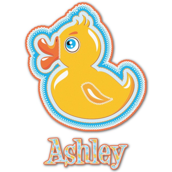 Custom Rubber Duckies & Flowers Graphic Decal - Small (Personalized)