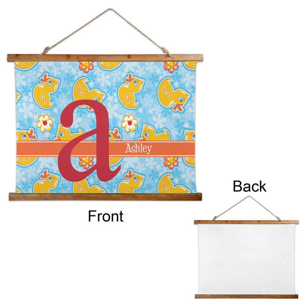 Rubber Duckies & Flowers Wall Hanging Tapestry - Landscape - APPROVAL