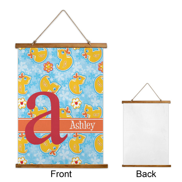 Rubber Duckies & Flowers Wall Hanging Tapestry - Portrait - APPROVAL