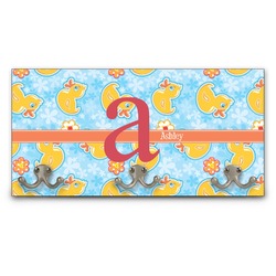 Rubber Duckies & Flowers Wall Mounted Coat Rack (Personalized)
