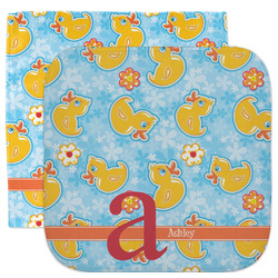 Rubber Duckies & Flowers Facecloth / Wash Cloth (Personalized)