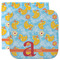 Rubber Duckies & Flowers Washcloth / Face Towels