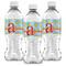 Rubber Duckies & Flowers Water Bottle Labels - Front View
