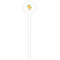 Rubber Duckies & Flowers White Plastic 6" Food Pick - Round - Single Pick