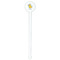 Rubber Duckies & Flowers White Plastic 7" Stir Stick - Round - Single Stick