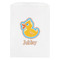 Rubber Duckies & Flowers White Treat Bag - Front View