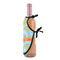 Rubber Duckies & Flowers Wine Bottle Apron - DETAIL WITH CLIP ON NECK