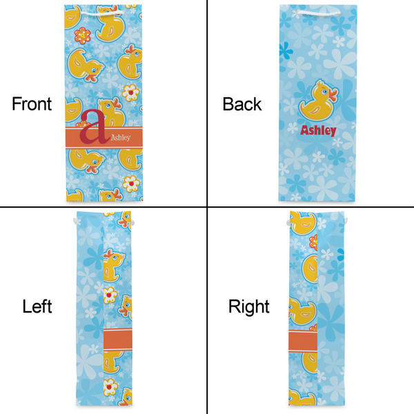 Rubber Duckies & Flowers Wine Gift Bag - Matte - Approval