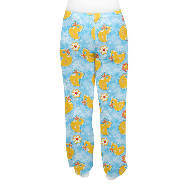 Rubber Duckies & Flowers Women's Pj on model - Back