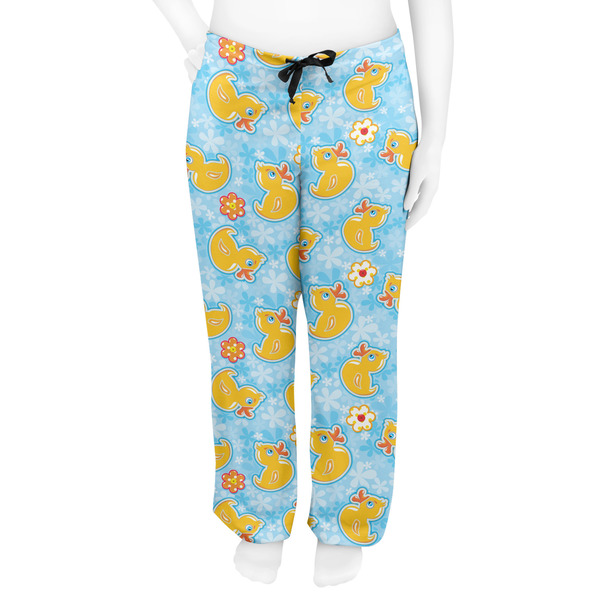Rubber Duckies & Flowers Women's Pj on model - Front