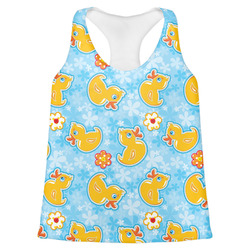 Rubber Duckies & Flowers Womens Racerback Tank Top - X Small