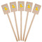 Rubber Duckies & Flowers Wooden 6.25" Stir Stick - Rectangular - Fan View