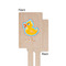 Rubber Duckies & Flowers Wooden 6.25" Stir Stick - Rectangular - Single - Front & Back