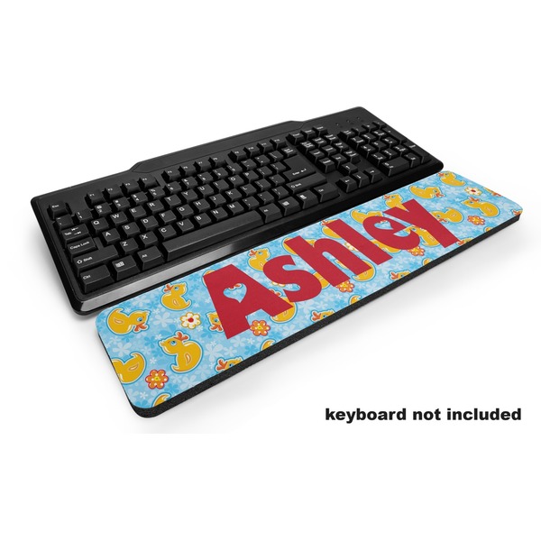 Custom Rubber Duckies & Flowers Keyboard Wrist Rest (Personalized)