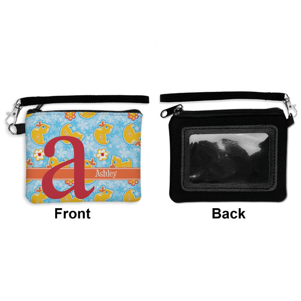 Rubber Duckies & Flowers Wristlet ID Cases - Front & Back