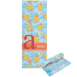 Rubber Duckies & Flowers Yoga Mat - Printable Front and Back (Personalized)