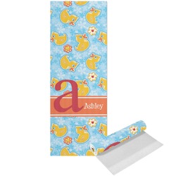 Rubber Duckies & Flowers Yoga Mat - Printed Front (Personalized)