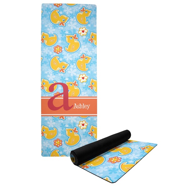 Custom Rubber Duckies & Flowers Yoga Mat (Personalized)
