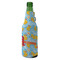 Rubber Duckies & Flowers Zipper Bottle Cooler - ANGLE (bottle)