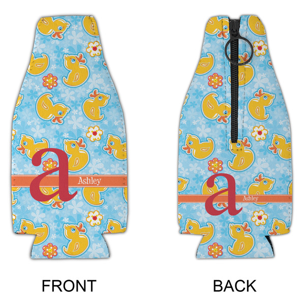 Rubber Duckies & Flowers Zipper Bottle Cooler - APPROVAL