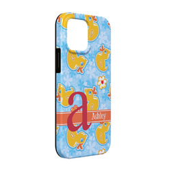 Rubber Duckies & Flowers iPhone Case - Rubber Lined - iPhone 13 (Personalized)