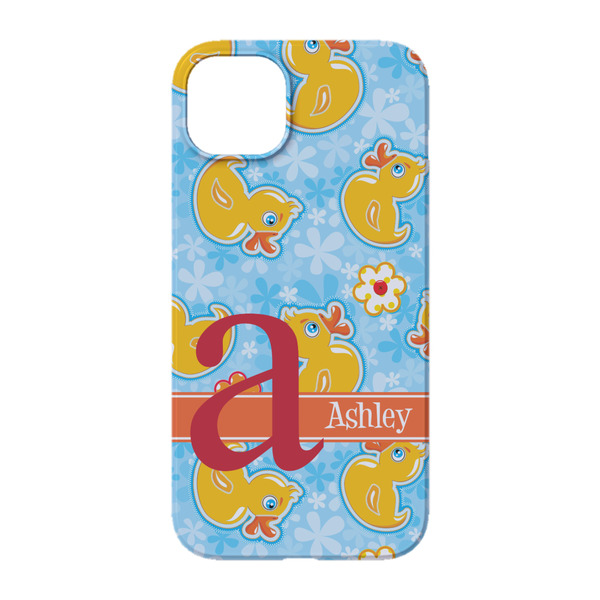 Rubber Duckies & Flowers iPhone 14 Case - Back