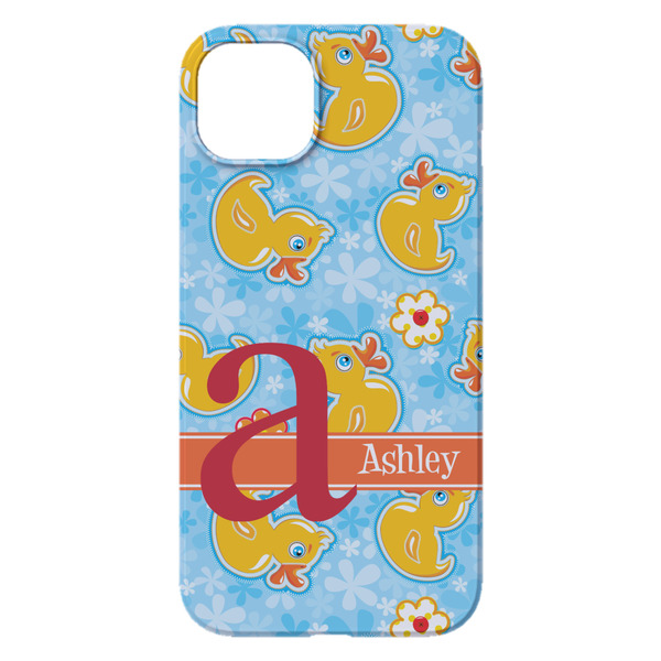 Rubber Duckies & Flowers iPhone 14 Plus Case - Back