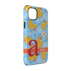 Rubber Duckies & Flowers iPhone Case - Rubber Lined - iPhone 14 Pro (Personalized)