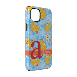 Rubber Duckies & Flowers iPhone Case - Rubber Lined - iPhone 14 (Personalized)