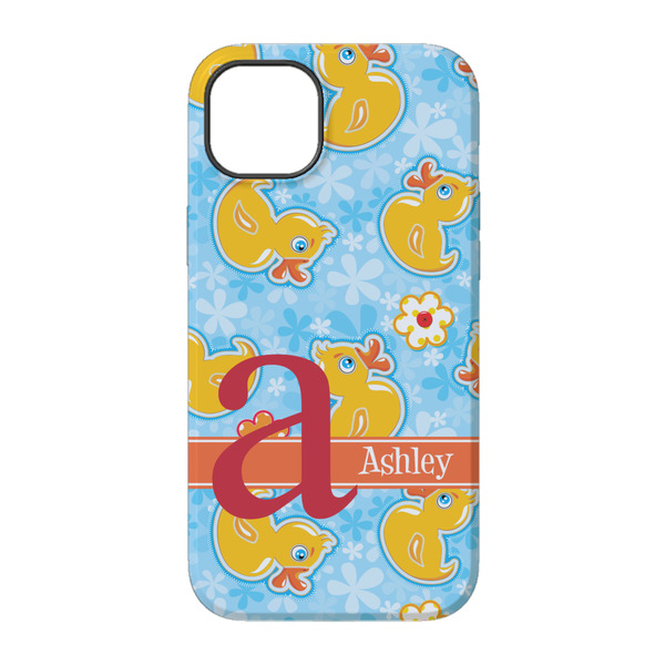 Rubber Duckies & Flowers iPhone 14 Tough Case - Back